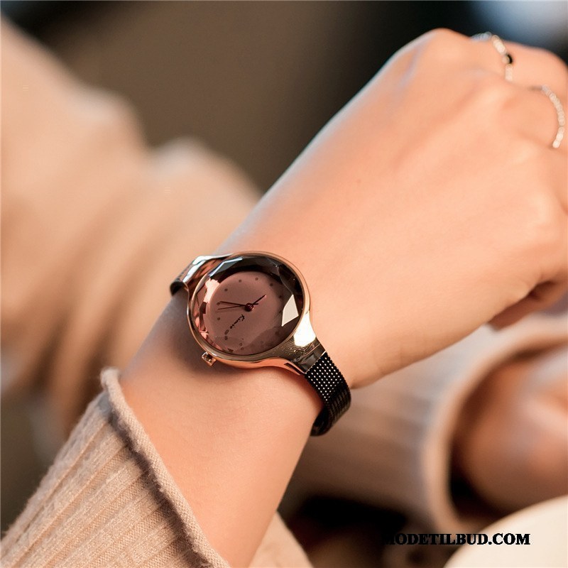 Dame Armbåndsure Billige Damer Elegante Pige Simpel Mode Lilla