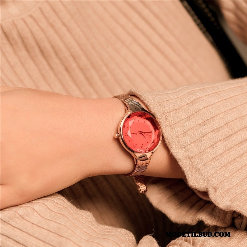 Dame Armbåndsure Billige Damer Elegante Pige Simpel Mode Lilla