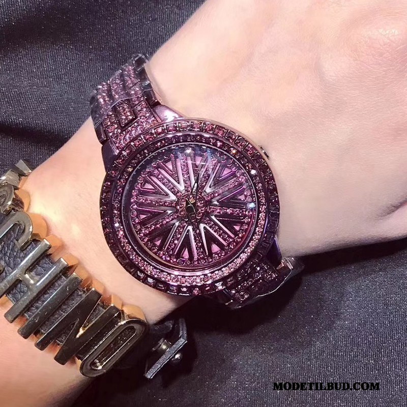 Dame Armbåndsure Billige Mode Mesh Kvinder Vandtæt Dekoration Lilla Rød