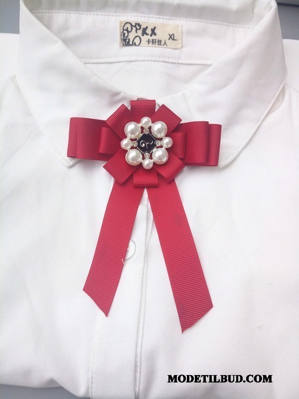 Dame Butterfly Billige Frakke Collar Blomst Pin Corsage Vintage Brun