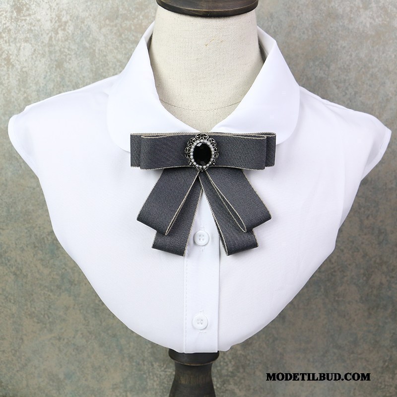 Dame Butterfly Butik Kvinder Skjorte Collar Blomst Elegante Brocher Gul