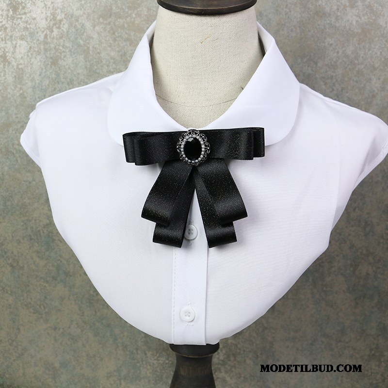 Dame Butterfly Butik Kvinder Skjorte Collar Blomst Elegante Brocher Gul