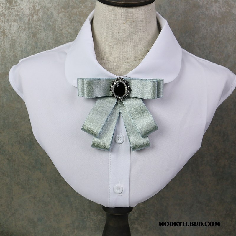 Dame Butterfly Butik Kvinder Skjorte Collar Blomst Elegante Brocher Gul