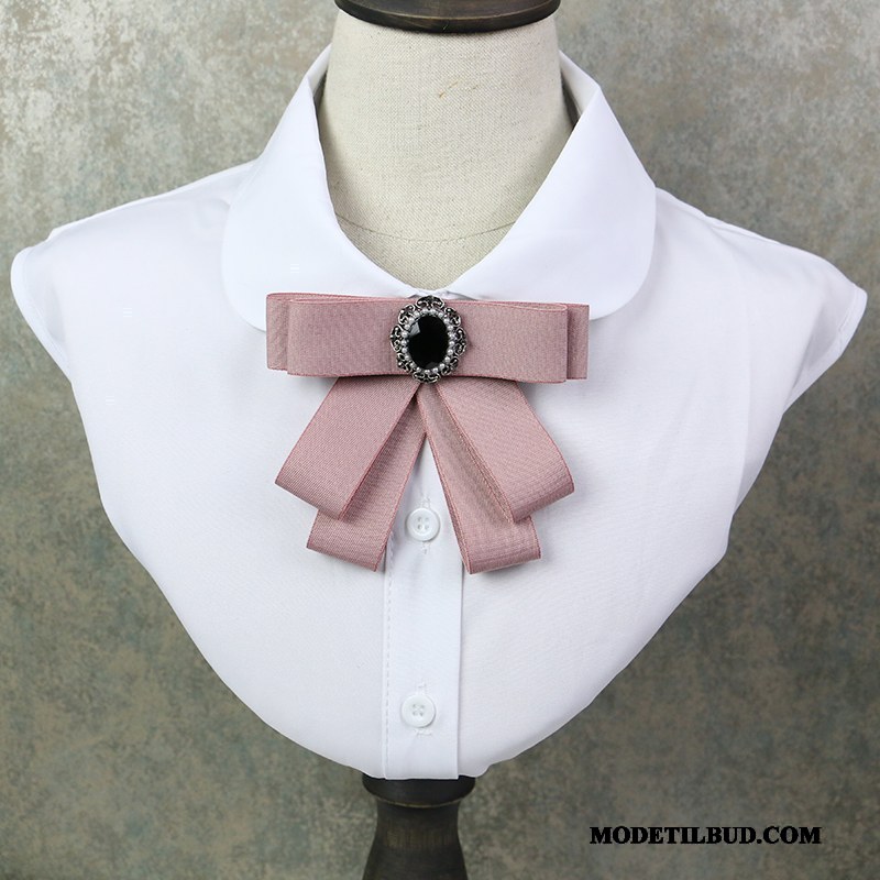 Dame Butterfly Butik Kvinder Skjorte Collar Blomst Elegante Brocher Gul