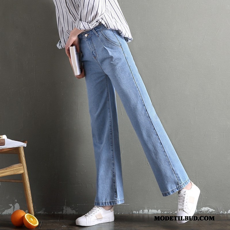 Dame Jeans Billige Cowboybukser Jeans Brede 2019 Høj Talje Kvinder Lyse Blå
