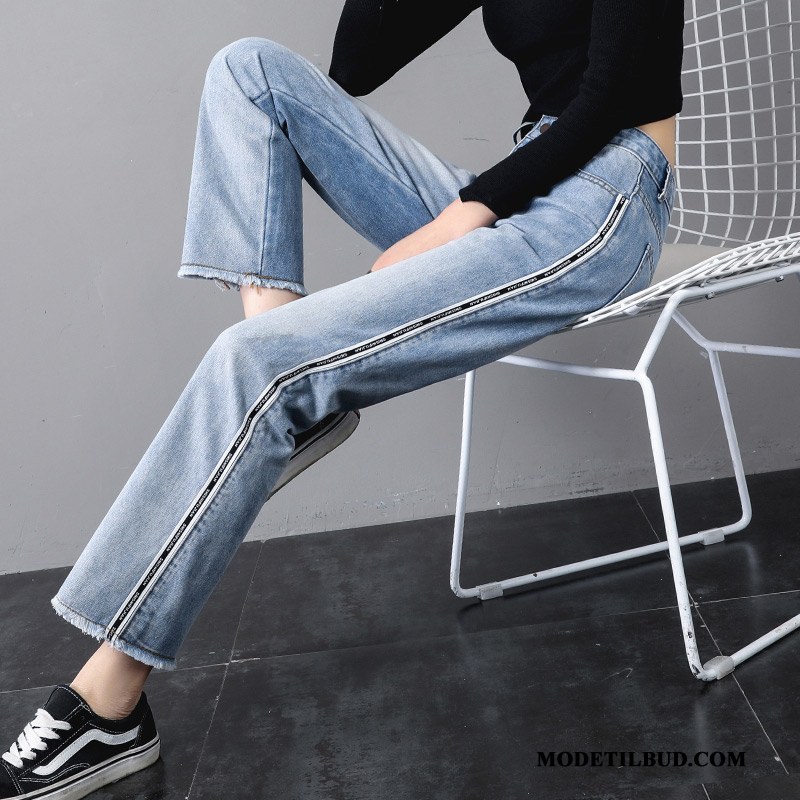 Dame Jeans Salg Cowboybukser Jeans Trend Lige Kvinder Brede Lyseblå