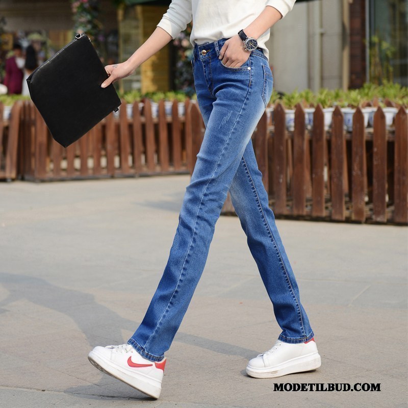 Dame Jeans Tilbud Brede Tynde Forår Store Størrelser Lige Sort