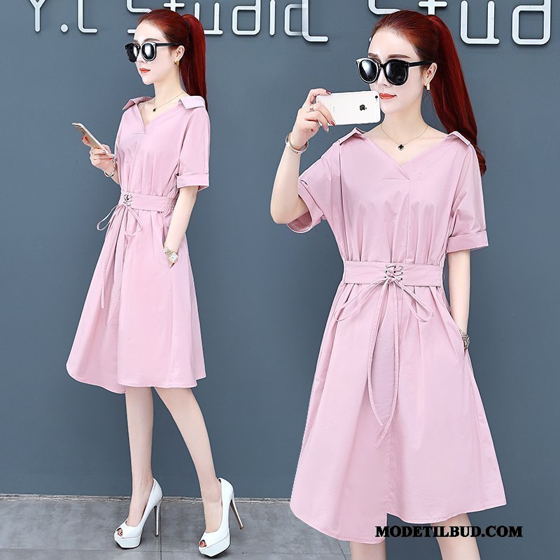 Dame Kjoler Rabat Ny Elegante Sommer 2019 Stramme Lyserød