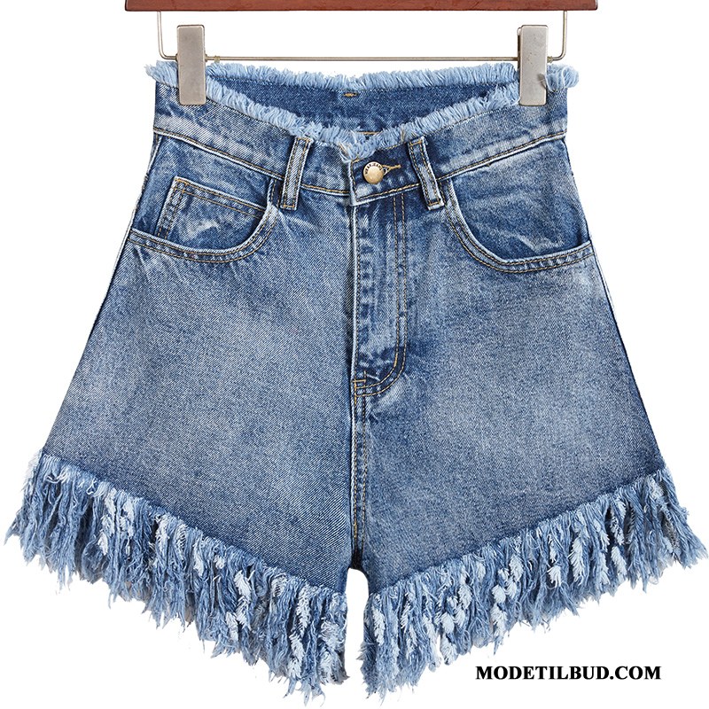 Dame Shorts Billige Forår Ny Denim Tassel Kvinder Rød Hvid