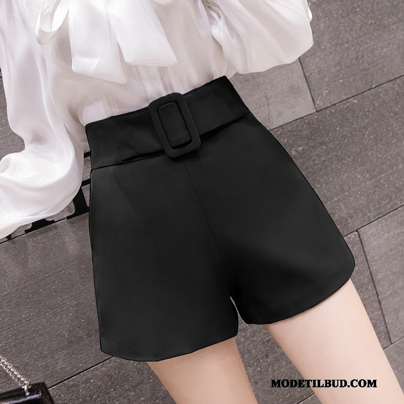 Dame Shorts Butik Bælte 2019 Chiffon Trend Sommer Abrikosfarve