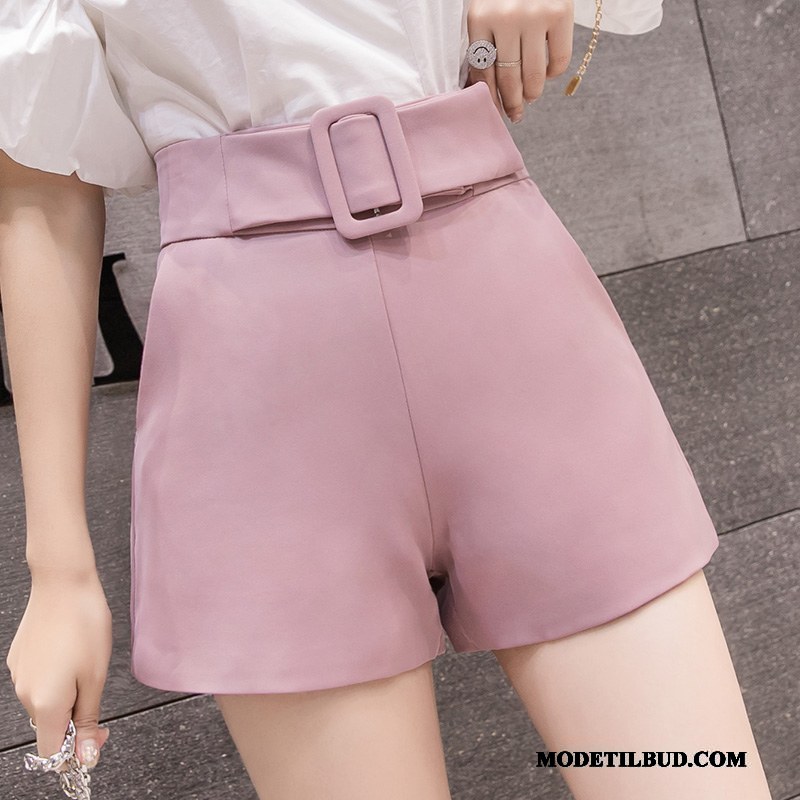 Dame Shorts Butik Bælte 2019 Chiffon Trend Sommer Abrikosfarve