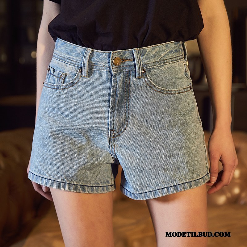 Dame Shorts Online Høj Talje Ny Denim Sommer 2019 Mørk Blå