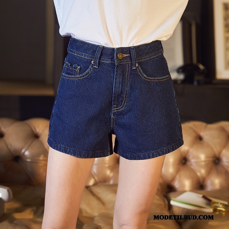 Dame Shorts Online Høj Talje Ny Denim Sommer 2019 Mørk Blå