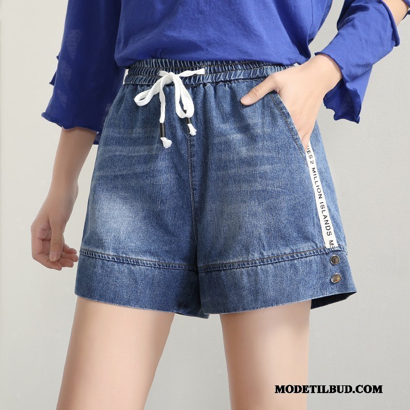 Dame Shorts Salg Studerende Hot Bukser Sommer Denim Brede Marineblå