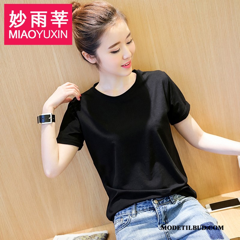 Dame T-shirts Billige Ny Sommer Brede Kvinder Super Hvid Sort