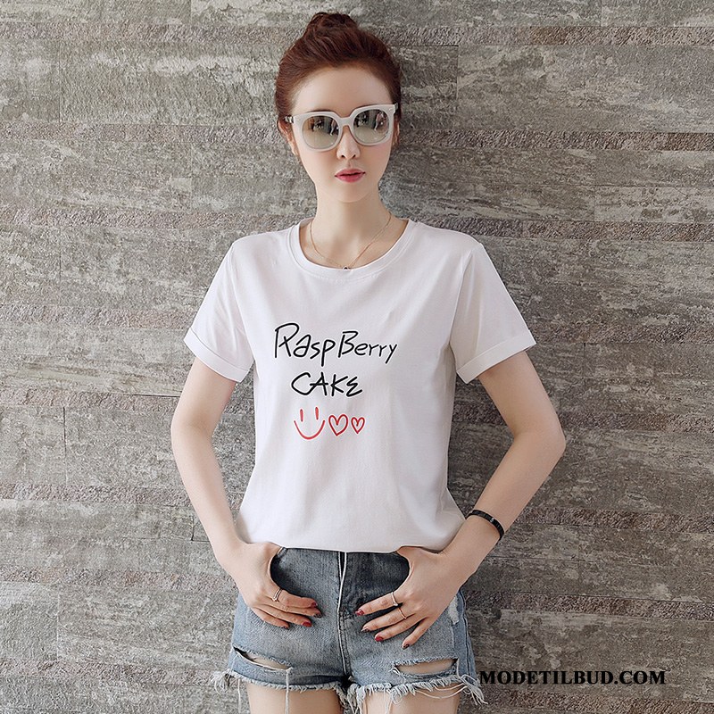 Dame T-shirts Billige Ny Sommer Brede Kvinder Super Hvid Sort