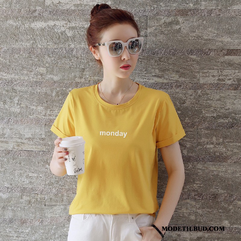 Dame T-shirts Billige Ny Sommer Brede Kvinder Super Hvid Sort
