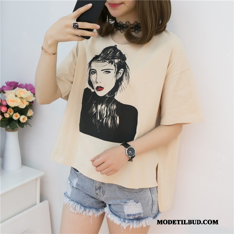 Dame T-shirts Tilbud Sommer Med Blonde Jakke Ny 2019 Hvid