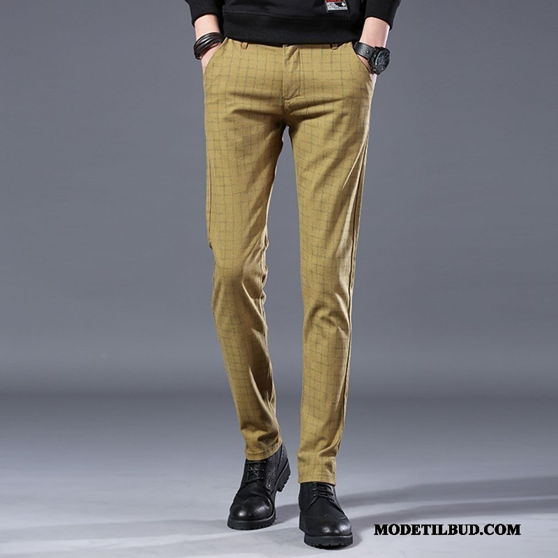 Herre Bukser Billige Casual Bukser Slim Fit Brede Cigaretbukser Mænd Sort Brun Cyan