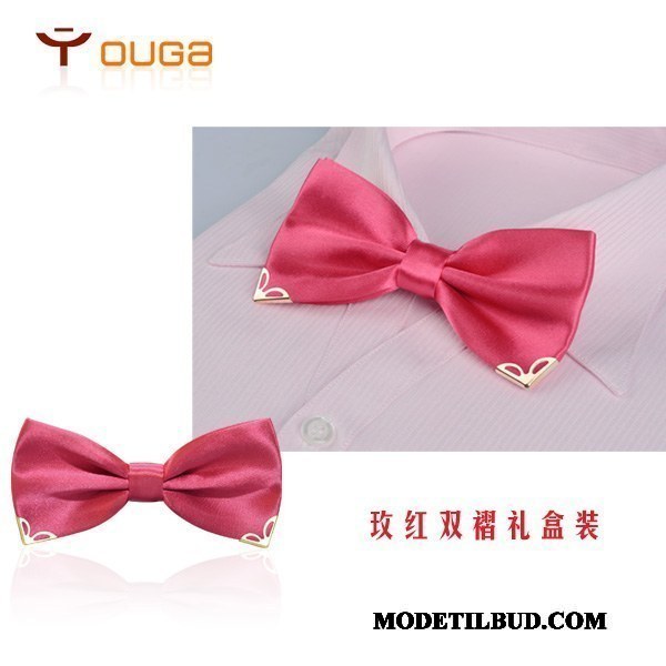 Herre Butterfly Tilbud Dobbelt Smukke Kjole Business Collar Blomst Champagne Guld