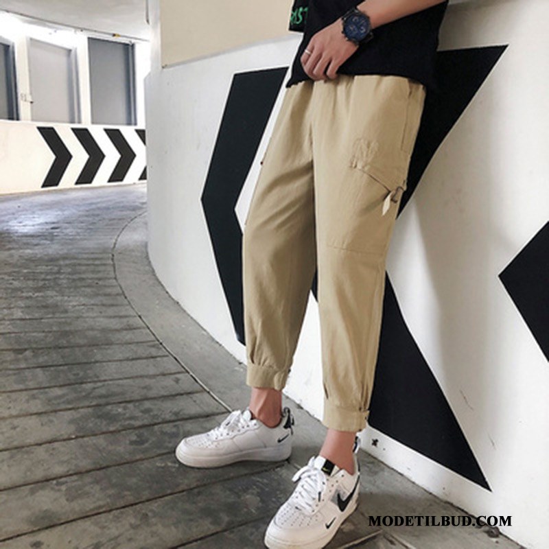 Herre Cargo Bukser Salg Slim Fit Trend Stramme Mænd Trendy Khaki Rød