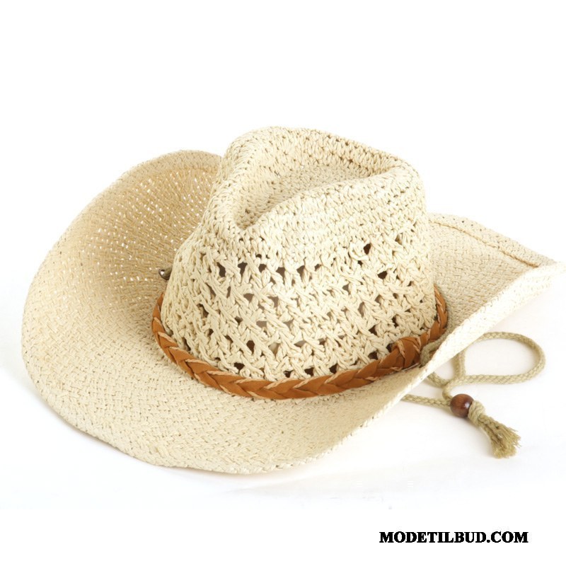 Herre Huer Online Hatte Sommer Solhatte Cowboy Mænd Brun Sand