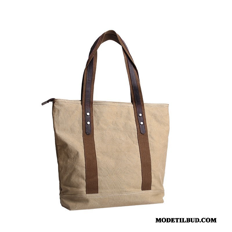 Herre Håndtasker Online Kvinder Skuldertaske Trend Tote Kunst Khaki