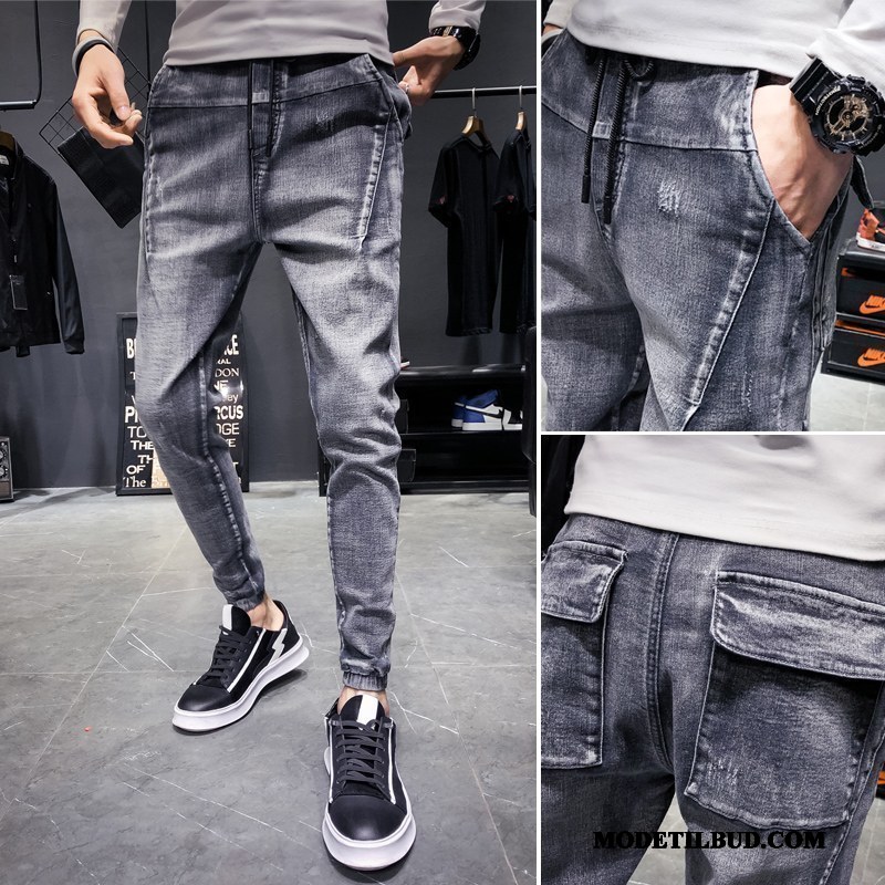 Herre Jeans Billige Lille Sektion Slim Fit Cowboybukser Trendy Brede Blå