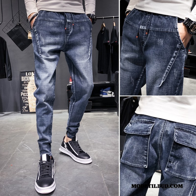 Herre Jeans Billige Lille Sektion Slim Fit Cowboybukser Trendy Brede Blå