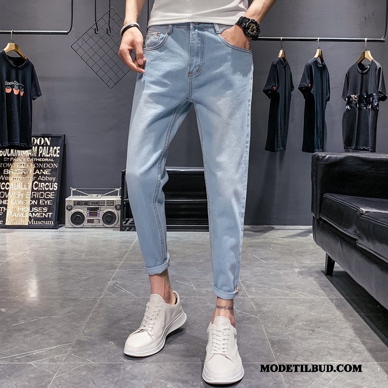 Herre Jeans Salg Brede 2019 Lige Vintage Trendy Grå