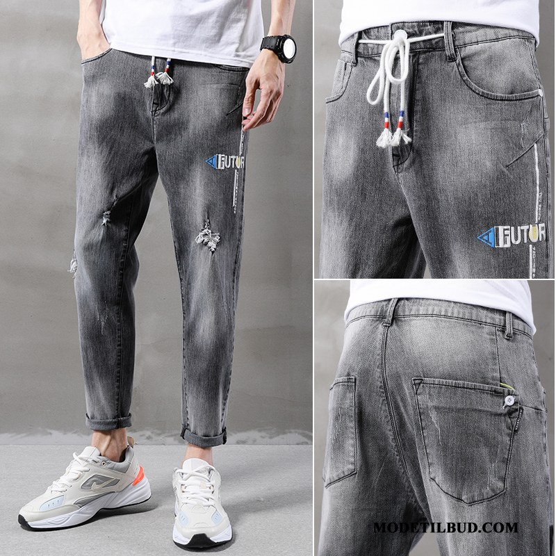 Herre Jeans Tilbud Harlan Med Huller Sommer Brede Lige Sort