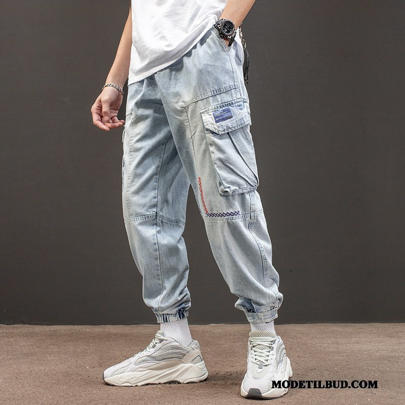 Herre Jeans Udsalg Vintage Vask Denim Cowboybukser Trend Blå