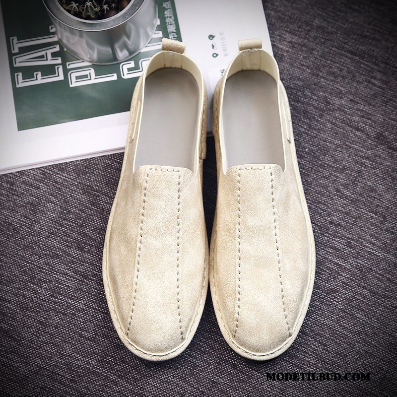 Herre Mokassiner Billige Trend Slip On Af Personlighed Efterår Casual Fritids Rød Beige