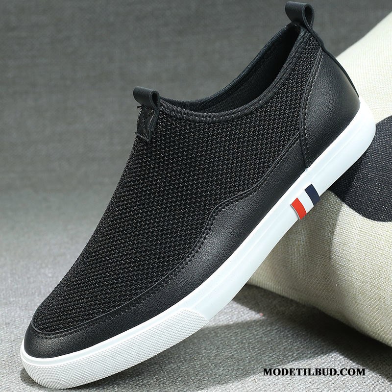 Herre Mokassiner Salg Sommer Hyttesko Slip On Trend 2019 Hvid Sort