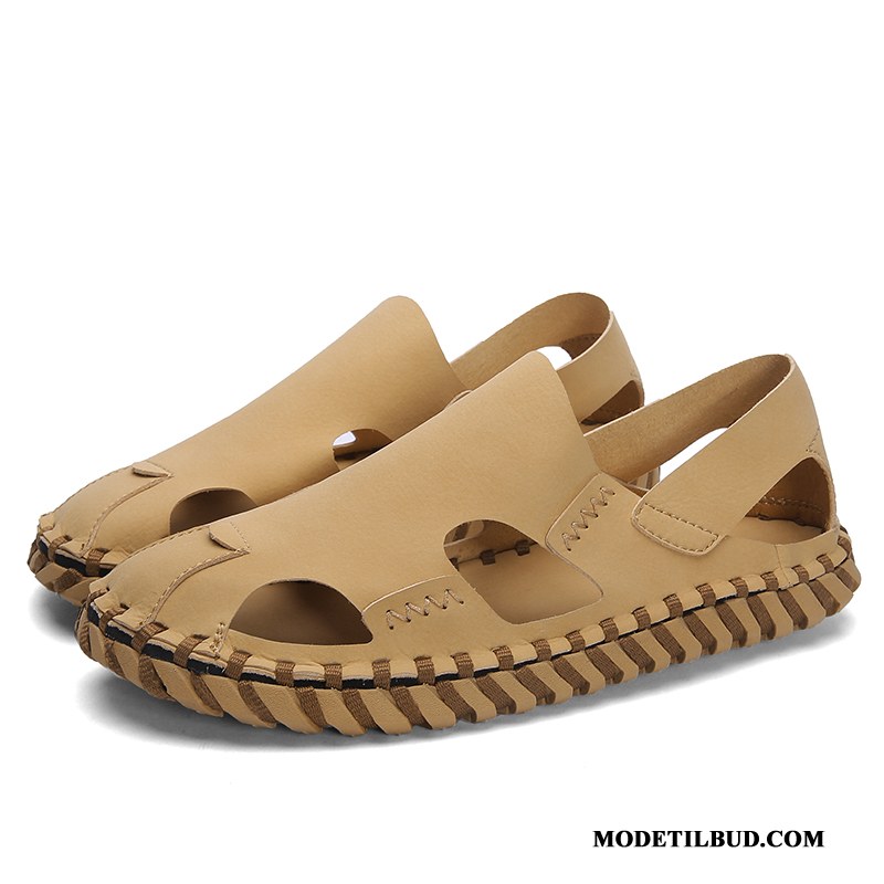 Herre Sandaler Salg Studerende Nation Sommer Mænd Strikkede Sand Sort Beige