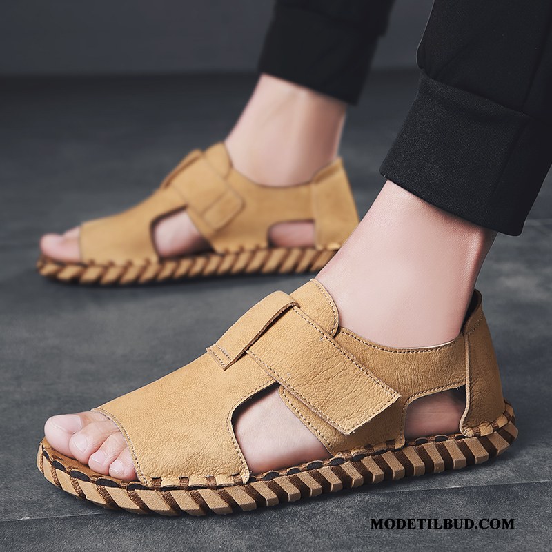 Herre Sandaler Tilbud Trend 2019 Åndbare Sommer Mænd Sand Hvid