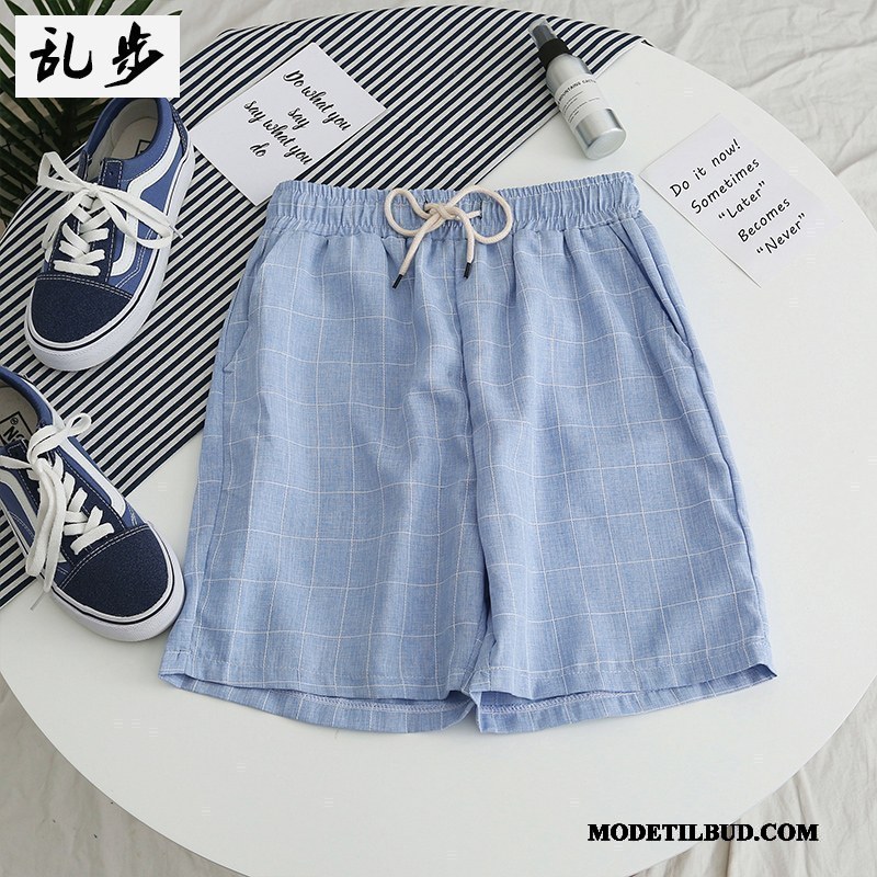 Herre Shorts Billige Casual Bukser Store Størrelser Brede Elskeren Trend Himmelblå Sand Cyan