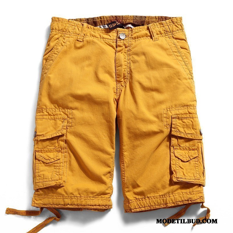 Herre Shorts Billige Flere Lommer Brede Fritids Sommer Cargo Sort Grøn