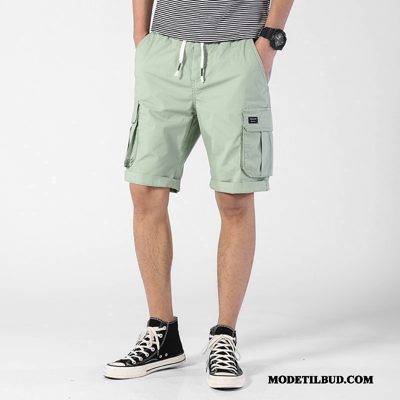 Herre Shorts Rabat Sport Trend Fritids Brede Trendy Grøn