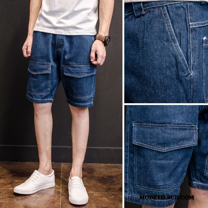 Herre Shorts Salg Trend Mænd Vintage Lommer Sommer Sort