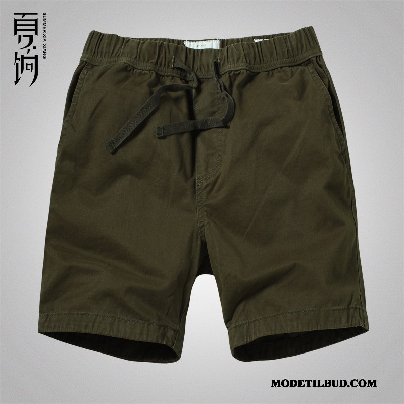 Herre Shorts Tilbud Casual Bukser Sommer Trend Elastisk Sport Camouflage Blå