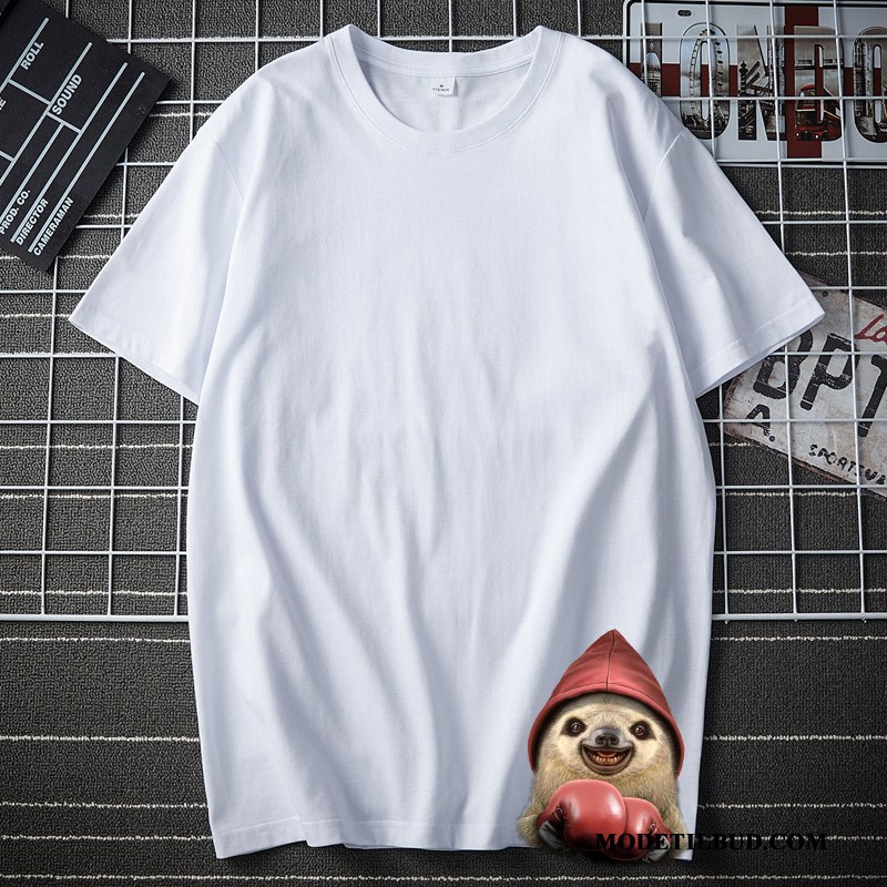 Herre T-shirts Billige Super Mænd Halv Ærme Jakke Rund Hals Lyserød