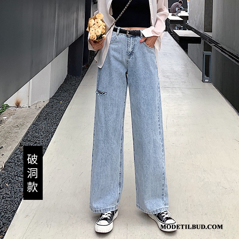 Jeans Billige Bukser Kvinder Trend Med Huller Brede