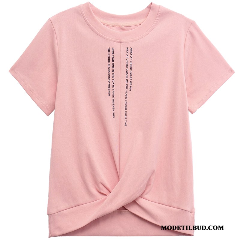 Dame T-shirts Tilbud Lille Sektion Kvinder Ny Uregelmæssig Design Lyserød