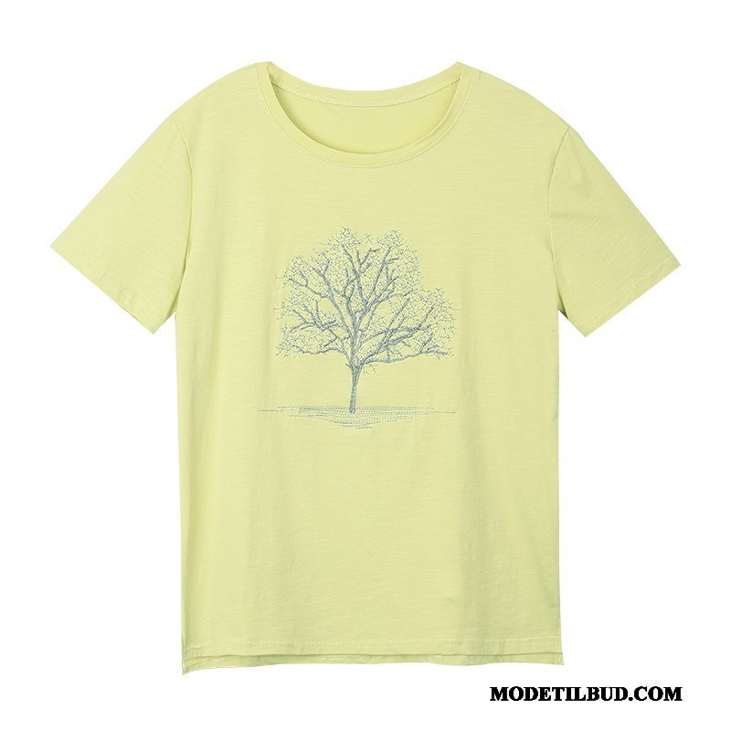 Dame T-shirts Udsalg Mode Ny Elegante Undertrøje Sommer Lysegrøn Hvid