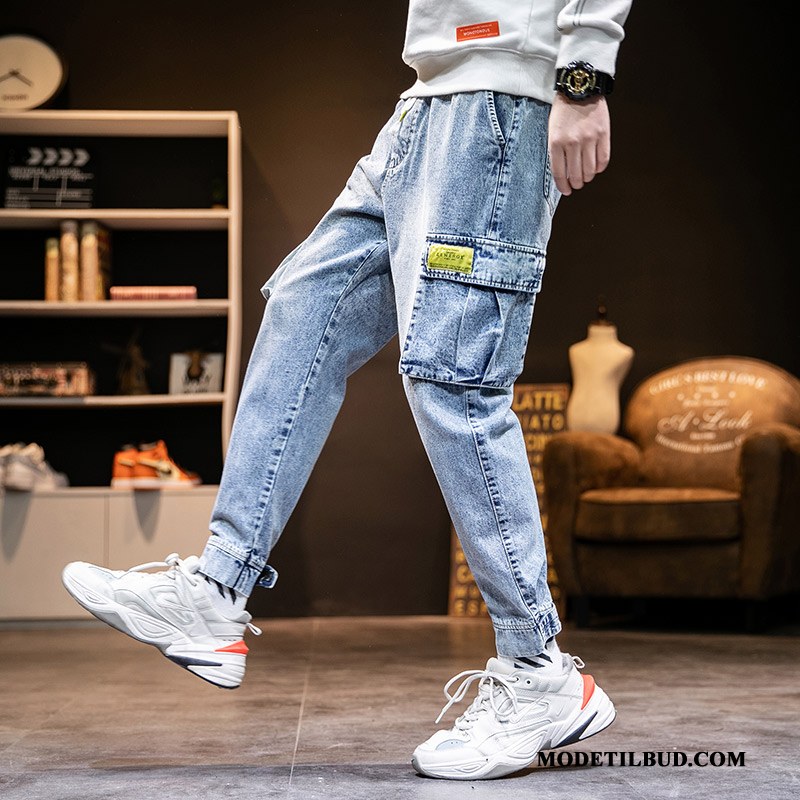 Herre Jeans Billige Cowboybukser Mode Trend Studerende Mænd Blå